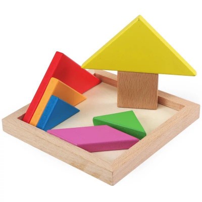 Wooden Tangram Puzzle Toy Magic intelligence toys blocks