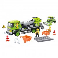 COGO 3D Educational Building Blocks Engineering Mixer Truck Toys for Kids