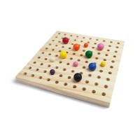 GD- NEW educational children play toy  180x180x14mm Colorful wood thumb tacks nails pegboard